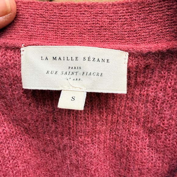 Sézane Willy jumper rosewood pink size S - Picture 4 of 5